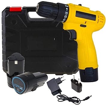 MLD RF 10 mm 12V Cordless Electric Screwdriver Mini Electric Drill Multi-function variable speed reverse forward torque adjust wireless Rotary Power Tools (10 mm/12v/1350Rpm/Multicolor/Plastic)