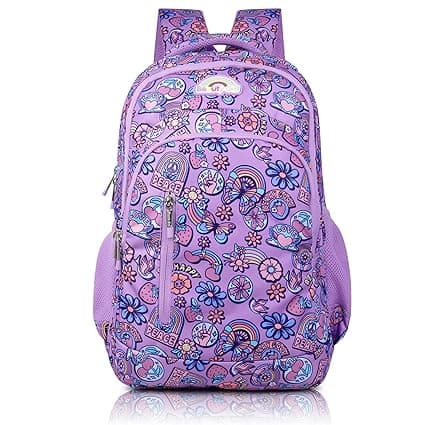 BEAUTY GIRLS BY HOTSHOT |SCHOOL BAG|TUTION BAG|COLLEGE BACKPACK|FOR GIRLS & WOMEN|18.5 INCH|32 L WATER RESISTANT |SCHOOL BAG FOR GIRLS