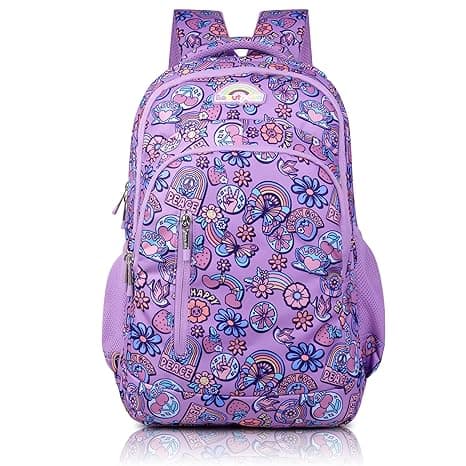 BEAUTY GIRLS BY HOTSHOT |SCHOOL BAG|TUTION BAG|COLLEGE BACKPACK|FOR GIRLS & WOMEN|18.5 INCH|32 L WATER RESISTANT |SCHOOL BAG FOR GIRLS