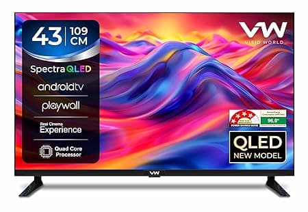 VW 109 cm (43 inches) Spectra Series Full HD Smart QLED Android TV VW43AQ3