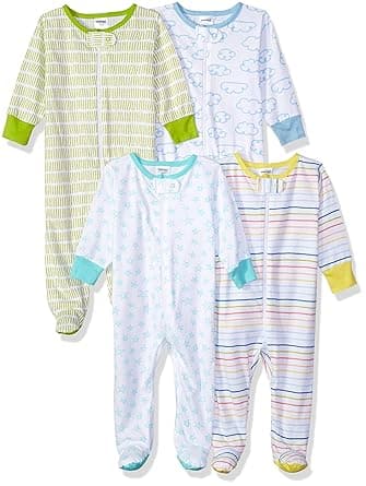 ONESIES Brand Baby Boys 4-Pack 'N Play Footies and Toddler Sleepers