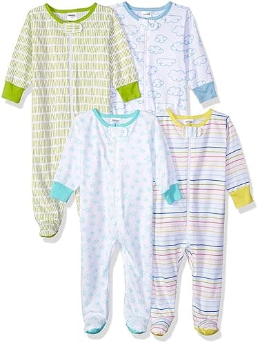 ONESIES Brand Baby Boys 4-Pack 'N Play Footies and Toddler Sleepers