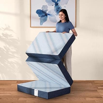 Livpure Smart Tri-Fold Mattress | Foldable Bed | Guest Bed | Travel | Camping | Portable | Single | 72X36X3 Inches