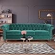 Modern 3 Seater Black Fabric Sofa for Living Room, Soft Cushioned Large Couch, Premium Comfort Sofa for Home & Office (2 Year Warranty)