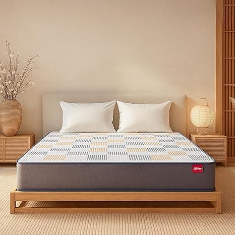 Kurlon Dual 5 Inch Mattress | King Size Bed Mattress | Hypoallergenic & Comfortable | Dual Comfort | Relieving Pressure | Smooth Fabric | Reversible | Soft & Firm | 78x72x5 | 10 Years Warranty