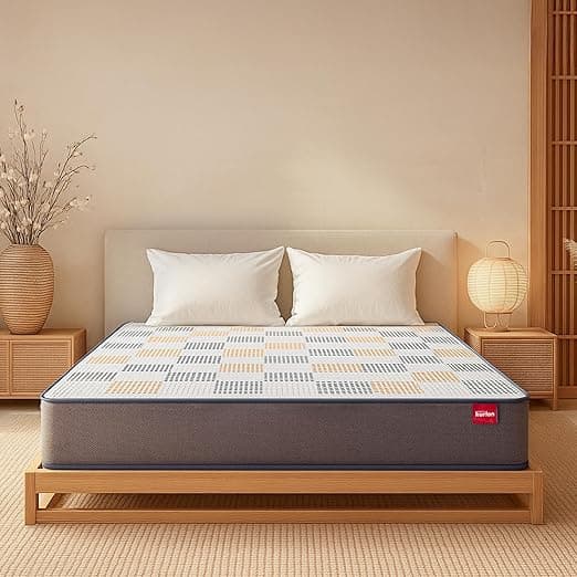 Kurlon Dual 5 Inch Mattress | King Size Bed Mattress | Hypoallergenic & Comfortable | Dual Comfort | Relieving Pressure | Smooth Fabric | Reversible | Soft & Firm | 78x72x5 | 10 Years Warranty