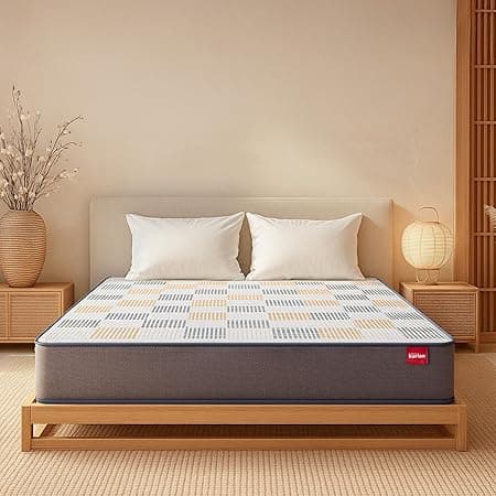 Kurlon Dual 5 Inch Mattress | King Size Bed Mattress | Hypoallergenic & Comfortable | Dual Comfort | Relieving Pressure | Smooth Fabric | Reversible | Soft & Firm | 78x72x5 | 10 Years Warranty