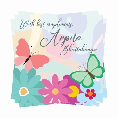 Zooplay India Personalized Gift Tags – (in Full Bloom) Theme – Pack of 24 Printed Labels for Birthday, Wedding, Return Gifts, Thank You Cards – Premium Party Favor Tags