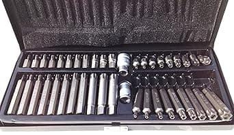 Yato YT-0420 Screwdriver Bit 42 Pieces Set of Torx Security & Ribe|Security Torx Bit Set|Torx Bit socket|Torx Bits for Torque Screwdriver|Bit Set for Power Drills|Screw driver bit|Bit set all size