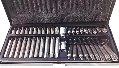 Yato YT-0420 Screwdriver Bit 42 Pieces Set of Torx Security & Ribe|Security Torx Bit Set|Torx Bit socket|Torx Bits for Torque Screwdriver|Bit Set for Power Drills|Screw driver bit|Bit set all size