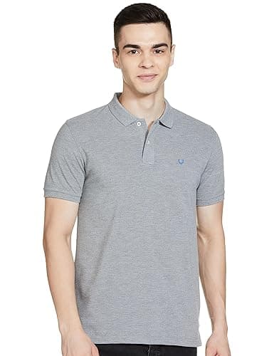 Allen Solly Men’s Polo T‑Shirt | Comfortable Rich Cotton Blend, Band Collar, Regular Fit | Stylish & Premium All Day Wear