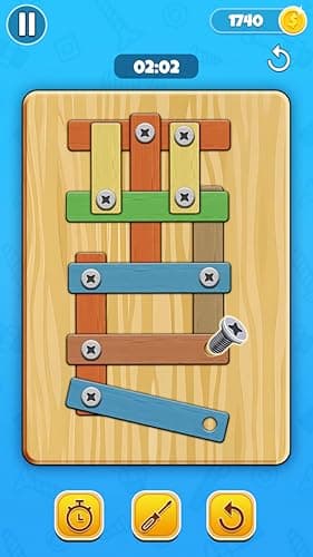 Nut & Bolts Screw Puzzle Games – Mind-Sharpening Brain Teasers with Nuts, Bolts & Screws | Solve Mechanical Puzzles & Boost Logical Thinking 2
