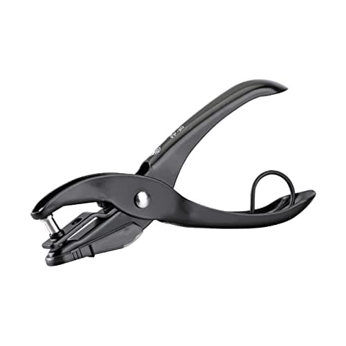 Kangaro Desk Essentials FP-20 1 Hole Handy Paper Punch with Paper Chip Holder | 20 Sheets Capacity | Office Essentials | Pack of 1 | Color May Vary