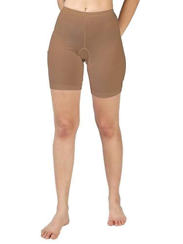 Lavos Women Under Dress Sports Cycling Shorts, Bamboo Cotton Activewear Yoga Gym Workout Anti-Bacterial Uniform, Elastic Mid Waist Shorties Tights for Women's (Size-S)