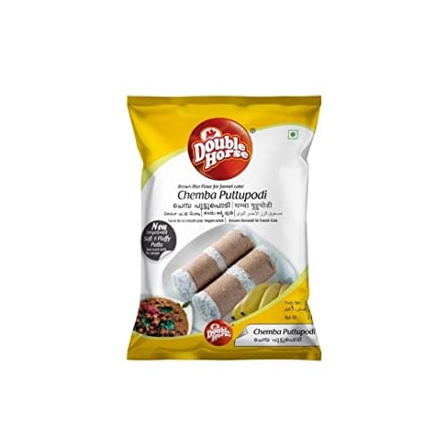 Double Horse Fibre Rich Chemba Puttu Podi 1 KG |Export Quality| Red Rice Steamed | Healthy