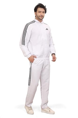 Adidas Men Training Mock Collar Long Sleeve Track Suit - Regular Fit Polyester Activewear Set Lightweight, Breathable Sportswear track suit for Gym, Running, Fitness, Casual For Fall Winter