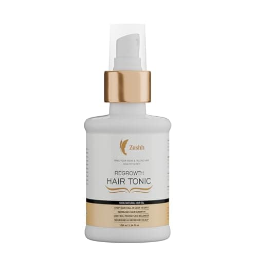 Regrowth Hair Tonic for Hair Growth & Hair Fall Control | Enriched with Brahmi, Neem, Bhringraj & Amla | Non-Sticky, Ayurvedic, Unisex Scalp Tonic – 100ml