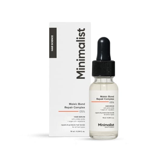 Minimalist Serum for Repairing Damaged Hair | Maleic Bond Repair Complex 05% Hair Serum with Amino Acids, Argan Oil & Squalane | For Women & Men | For All Hair Types | 10 ml