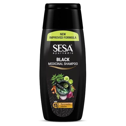 Sesa Ayurvedic Medicinal Shampoo Hairfall Control Anti Dandruff Shampoo Infused with 15 Ayurvedic Herbs Smooth & Shiny Hair For Men & Women (200 ml)