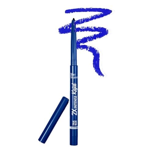 Blue Heaven 2x Intense Kajal Pencil - True Blue, Matte Finish, Waterproof and Smudge Proof Kajal, 0.30gm