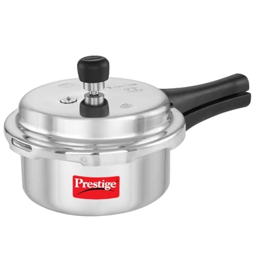 Prestige 2 Litre Aluminium Popular Outerlid Pressure Cooker | Virgin Aluminium| Gas Compatible|Controlled Gasket Release System|5 years warranty|ISI Certified