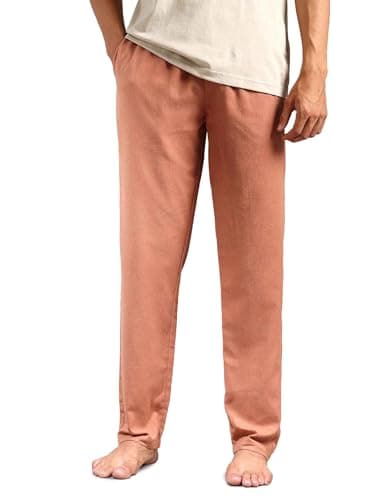 U.S. POLO ASSN.. Mens OELP8 Relaxed Fit Cotton Linen Lounge Pants(OELP8-PL_Caramel Café_2XL)