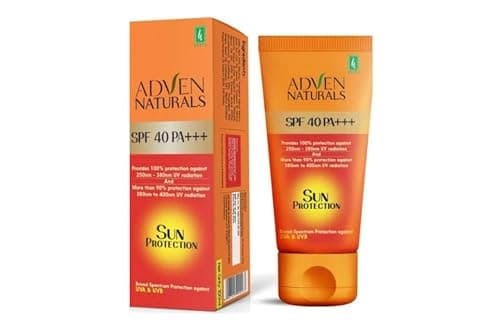ADVEN NATURALS SUN PROTECTION Sunscreen with SPF 40 PA+++, Hydrating & Brightening, Protects Against Broad Spectrum UVA/UVB & Blue Light For Unisex, works perfectly in case of oily, sensitive or dry s