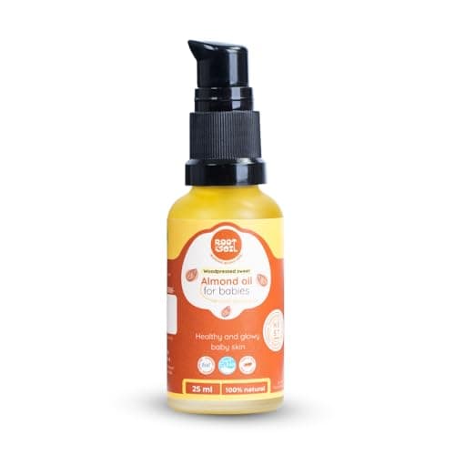 ROOT and SOIL Wood-Pressed Sweet Almond Oil for Babies — 25ml Trial Size | 0+ Months | 100% Pure | Wood-Pressed Cold Process | Newborn Safe | Baby Massage Oil | No Preservatives