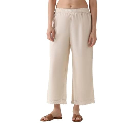 Biba Women Natural Cotton Straight Palazzos_L