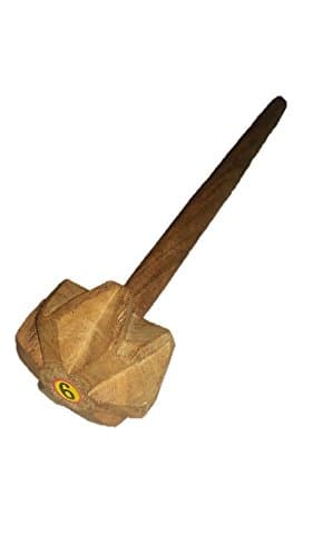 Handmade ONE PIECE Wooden Whisk Beater Wooden MATHANI RAVAI, RAVI, Hand Mixer 13 inch Size Medium for Every Kitchen uses