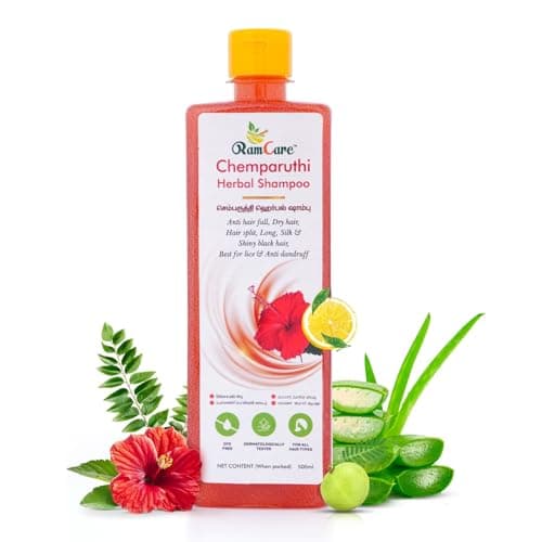 Ramcare Hibiscus Shampoo for Hair Growth and Hair Fall Control Dry & Frizzy Hair | Paraben Free | Sulphate Free | For Men and Women - 500ML