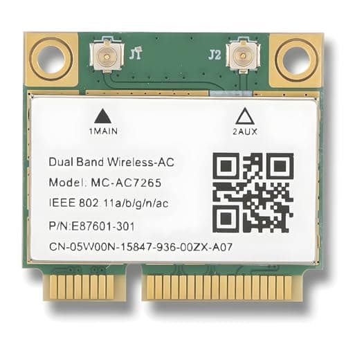 PCIe Network Card, 2.4G Dual Frequency Band(5G) WiFi Card, Universal Bluetooth 4.2 Wireless Network Adapter, for Mini PCIE Half Height Card Slots, Computer, Desktop