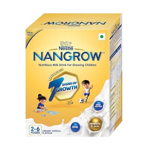 Nangrow | 800g Value Pack | Nutritious Milk Powder Drink For Growing Toddler Aged 2-6 Years | Zero Sucrose | Contains Dha | Rich In Protein & Vital Nutrients | Creamy Vanilla Flavor