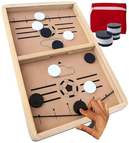 Royaldeals Toys Fast Sling Puck Game Board String Hockey Toy | Party Game for Adult Parent Kids Children Family | Made in India