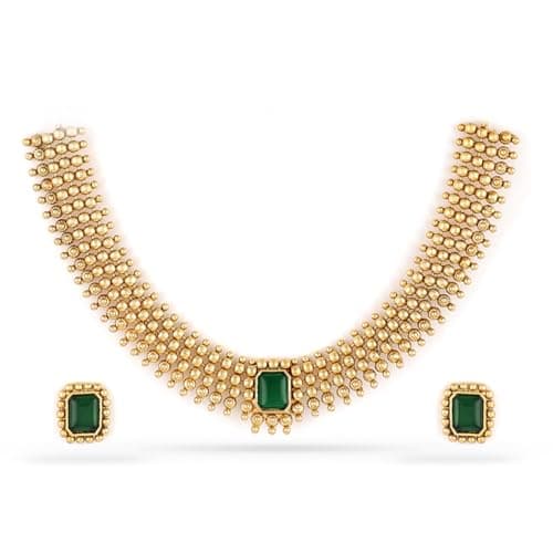 Rubans Jewellery Set Pearl Necklace Traditional Women Wedding Fashion Trendy Gift for Women & Girls