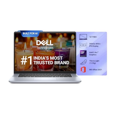 Dell Inspiron 7640, AI Enabled Intel Core Ultra 5 125H Processor, 16GB DDR5 + 512GB SSD, 16" (40.64cm) FHD+ 250nits Display, Backlit Keyboard + FPR, Win 11 + MSO'24, 15 Months McAfee, Ice Blue, 1.90kg