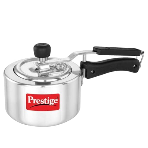 Prestige 1.5Litre Aluminium Nakshatra Svachh Innerlid Pressure Cooker|Deep lid for spillage control|Virgin Aluminium|Gas Compatible|Metallic Safety Plug|Sturdy Handles|5 Years warranty|ISI Certified