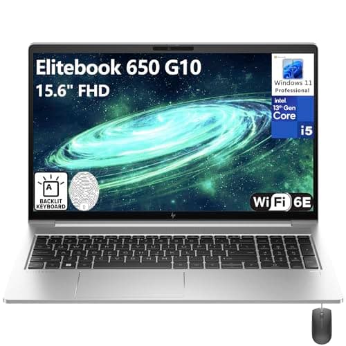 HP Elitebook 650 G10 15.6" FHD Business Laptop Computer, 13th Gen Intel 10-Core i5-1335U (Beat i7-1270P), 32GB DDR4 RAM, 1TB PCIe SSD, WiFi 6E, Bluetooth 5.3, Backlit KB, FR, Windows 11 Pro, AZ-XUT