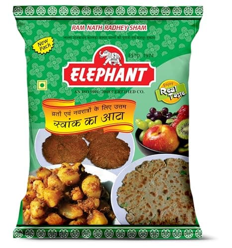 ELEPHANT Gluten Free Flour (Atta 500g) (Bhagar Rice Flour) | Barnyard Millet Flour for Fasting | Gluten Free