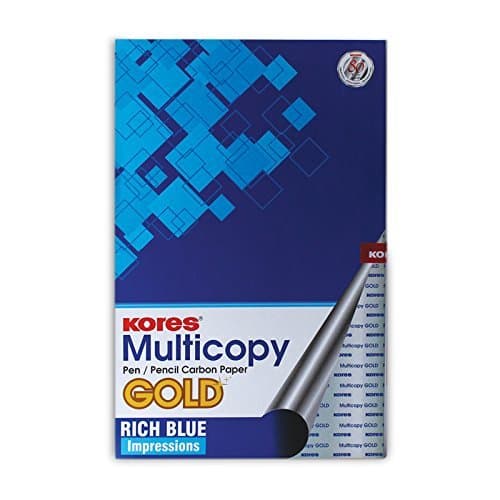 Kores Pencil Carbon Paper Multicopy Blue | Pack of 100 Sheets | for Pen & Pencil Writing | Clean, Sharp Duplicates | India's No.1 Carbon Paper Brand| Ideal for Office, School, Forms & Invoices